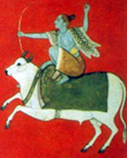 Kolkata . Indian Museum, painting of Siva
