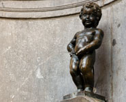 Brussels - Mannekin-Piss, city's landmark statue