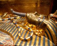 Cairo - Egyptian Museum - the Tutankhamun golden death mask, museum's top attraction