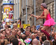 Edinburgh- the Fringe Festival, record-breaking festival in the heart of city.