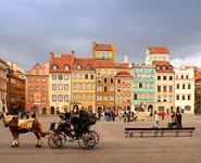 Warsaw - the Old Town is a major tourist attraction